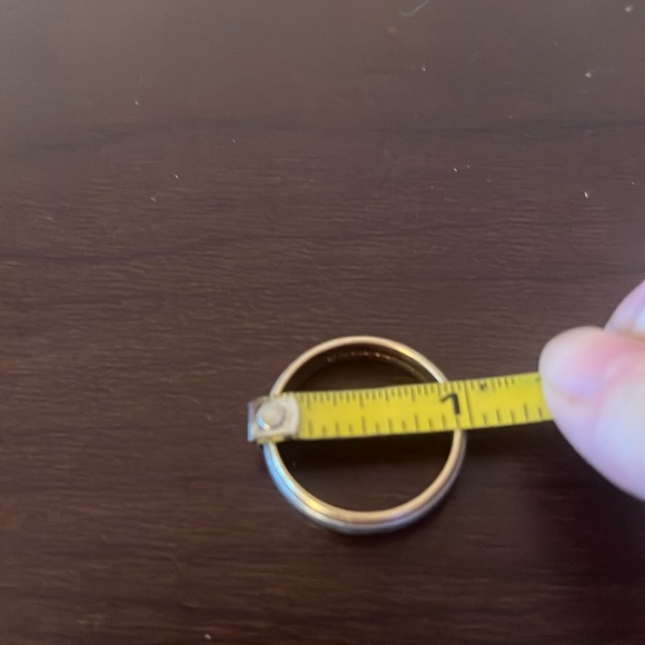 Men’s Platinum & 18k Gold Wedding Ring Band - Picture 9 of 15